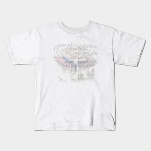 American flag Typographic eagle Kids T-Shirt